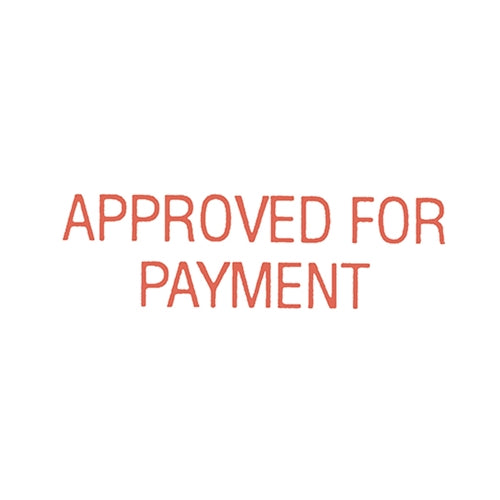 Approved for Payment Text in Red