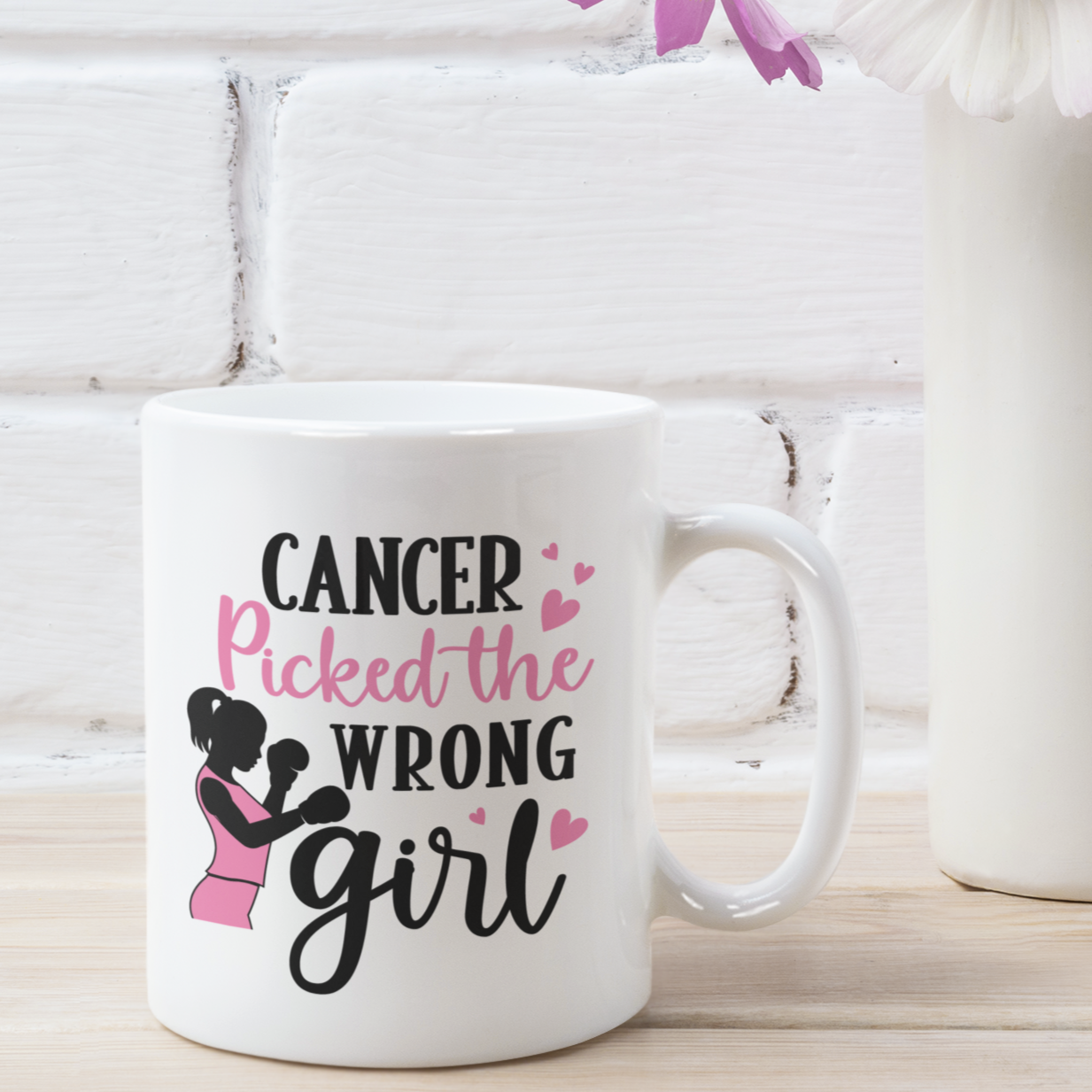 Cancer Picked the Wrong Girl Mug
