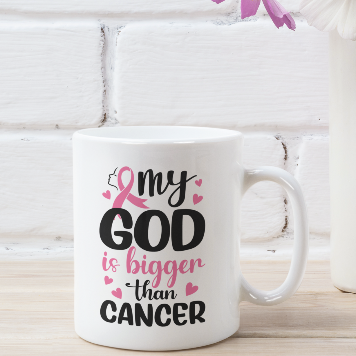 My God is bigger than Cancer Mug