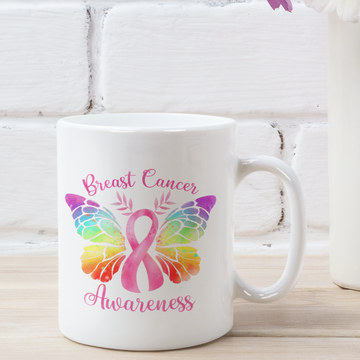 Breast Cancer Rainbow Awareness Mug