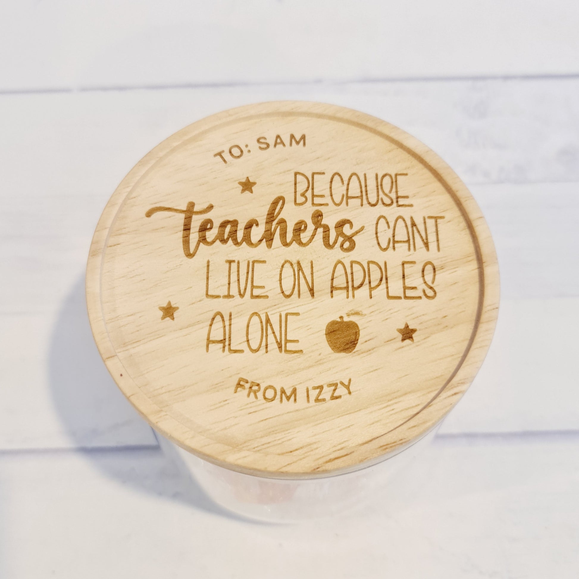 Personalised Teacher Lolly Jar