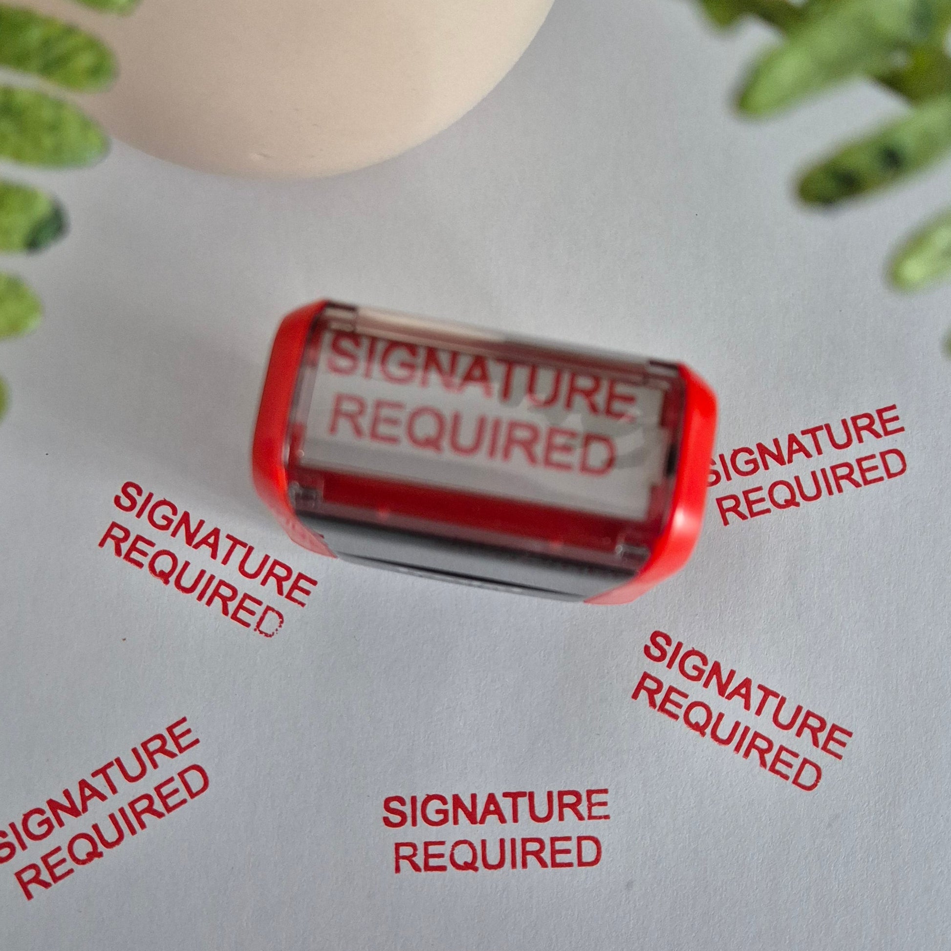 Signature Required Courier Stamp