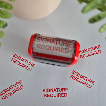 Signature Required Courier Stamp