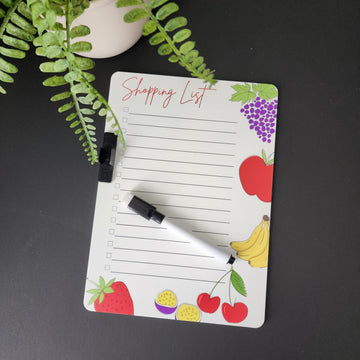 Reusable Magnetic Acrylic Shopping List Board – Fridge Grocery Organiser