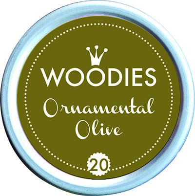 Colop Woodies Stamp Pad 38mm - Ornamental Olive