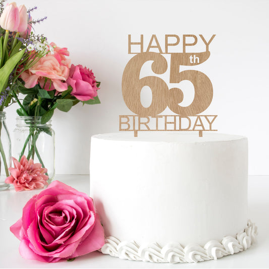 Happy 65th Birthday Cake Topper