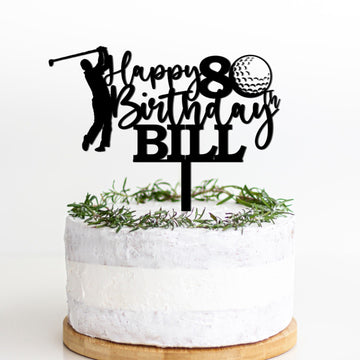 Golf Cake Topper (3) - any age ending in zero