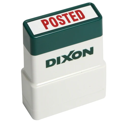 Dixon 038 Posted Stamp with red ink