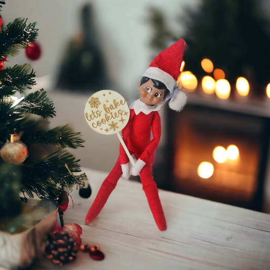 Elf on a Shelf - Prop - Sign to say lets bake cookies