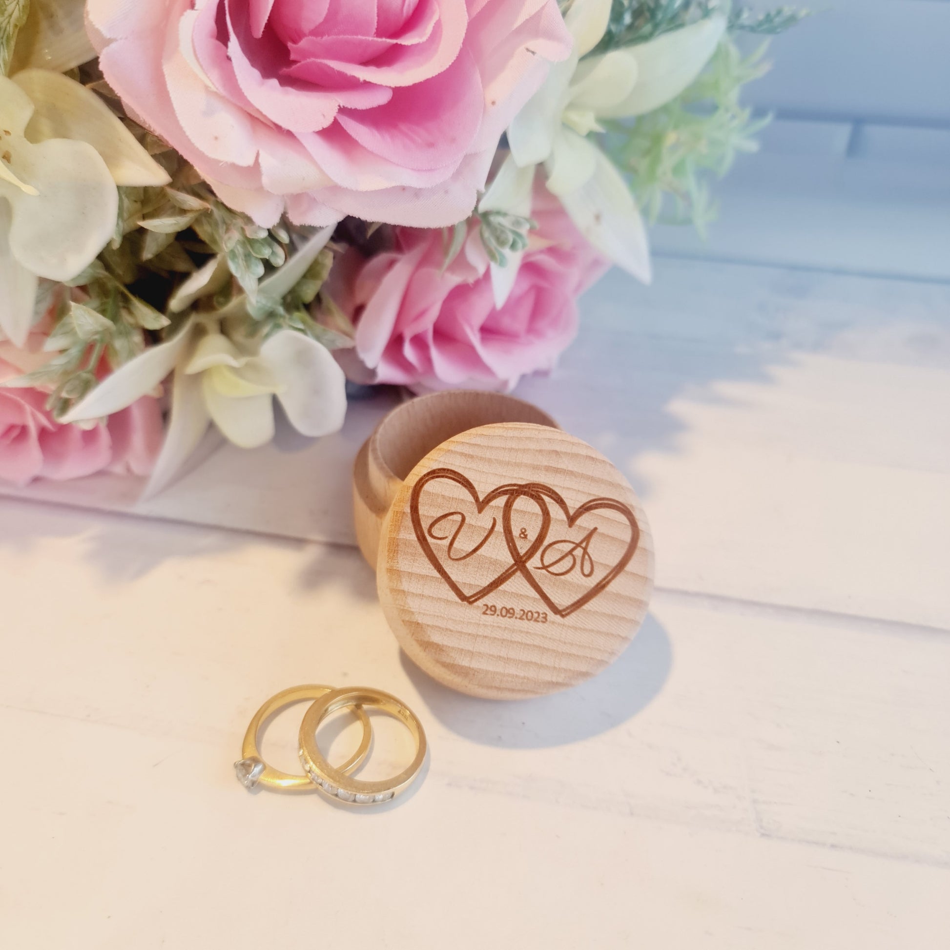 Engraved Wedding Ring Box