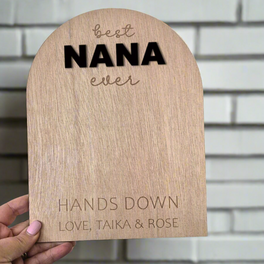 Best MAMA ever, hands down handprint plaque (customisable)