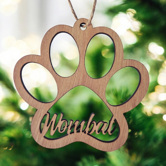 Paw Print Pet Christmas Decoration