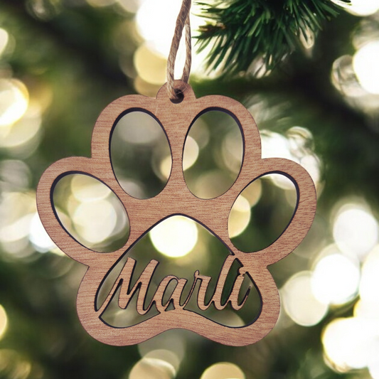 Paw Print Pet Christmas Decoration