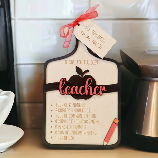 Recipe for the best teacher - Teacher Gift
