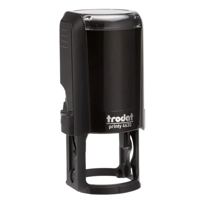 Black Trodat printer stamp on a white background