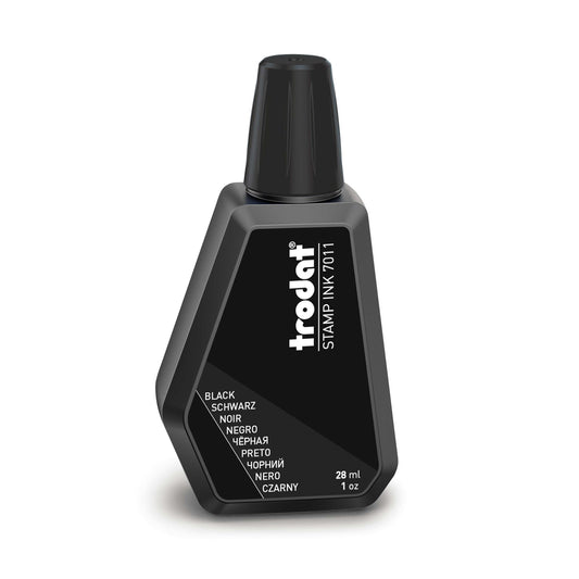 Black Trodat 7011 Ink Refill Bottle