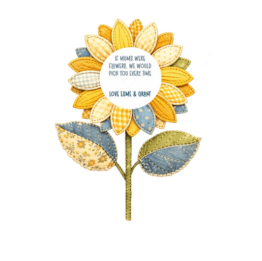 Floral design with text on a white background