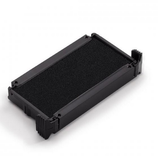A black rectangular replacement ink pad or filter element with a textured surface and molded plastic housing, shown on a clean white background.