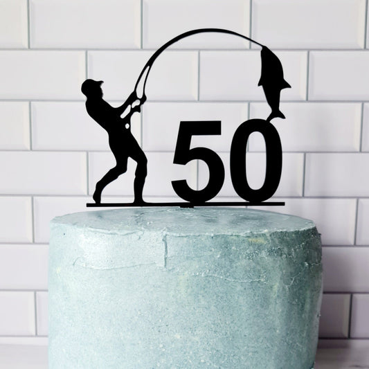 Fishing Cake Topper (any age available)