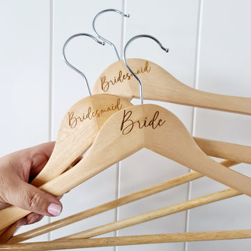 Custom Engraved Wedding Coat Hangers