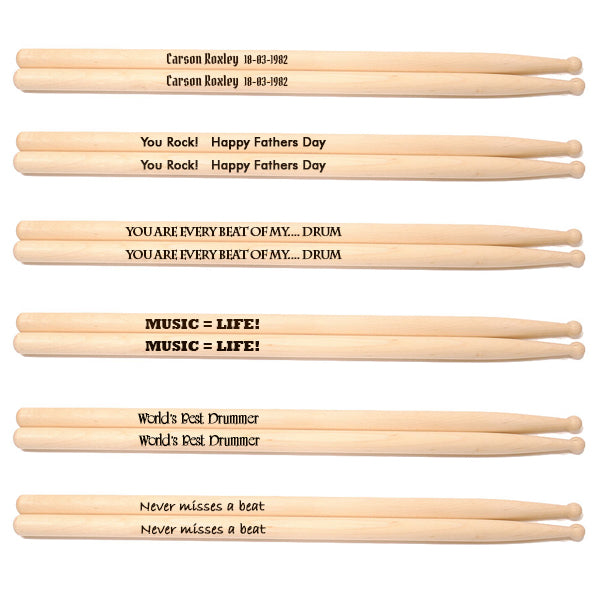 Personalised Drum Stick Options