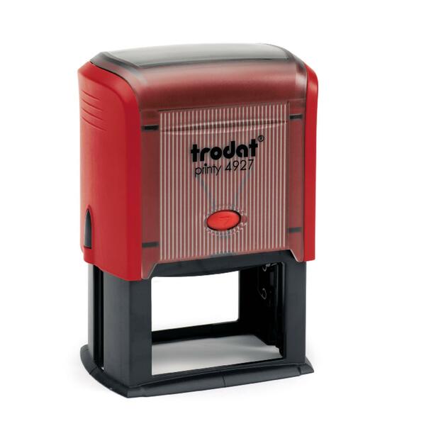 Trodat 4927 Self Inking Stamp - with the red case